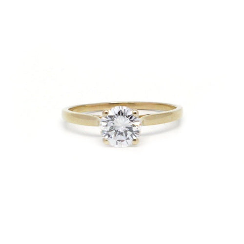 Bague 53 Solitaire - Bague en or jaune et diamant 0,92 carat 58 Facettes 230025SP