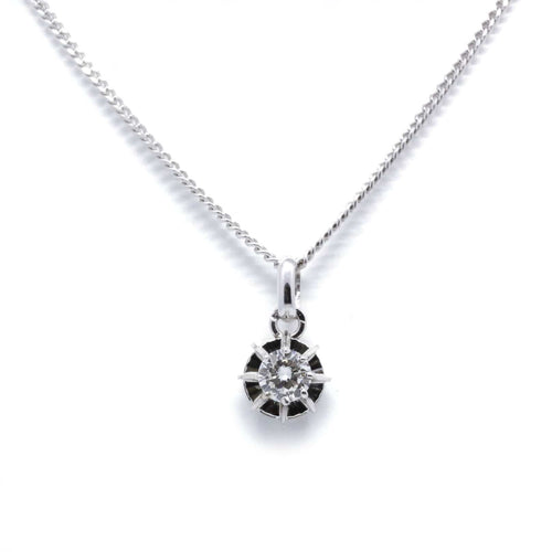 Kolye 0,42 ct beyaz altın ve pırlanta kolye 58 Facettes 210165R