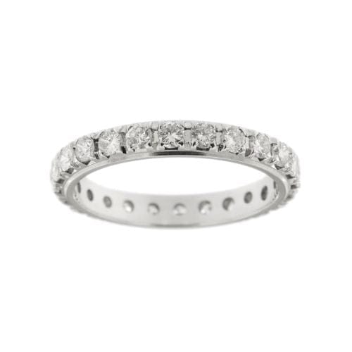 Bague 59 Bague éternelle - Alliance en or blanc 18 kt et diamants 1,20 ct 58 Facettes 26688