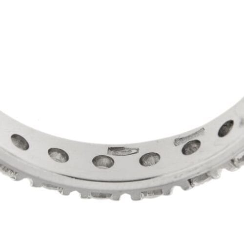 Bague 59 Bague éternelle - Alliance en or blanc 18 kt et diamants 1,20 ct 58 Facettes 26688