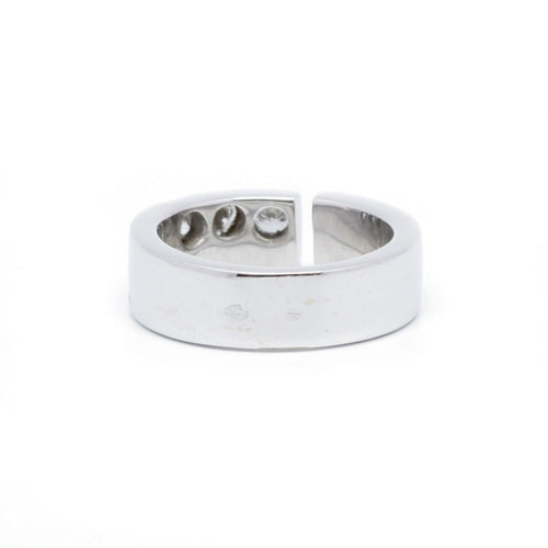 Bague 52 Bague en or blanc et diamants 58 Facettes 200133R