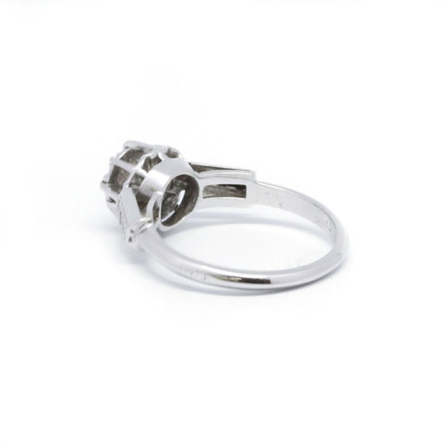 Bague 52 Bague solitaire 0,15 ct en or blanc et diamants 58 Facettes 190010SP