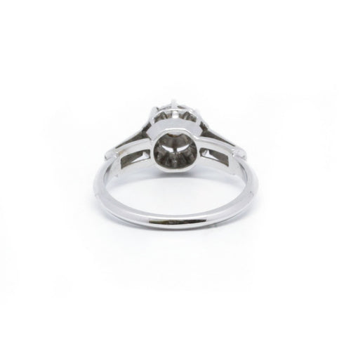 Bague 52 Bague solitaire 0,15 ct en or blanc et diamants 58 Facettes 190010SP