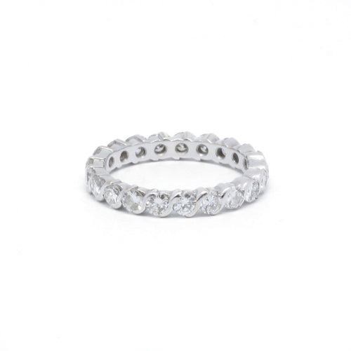 Amerikanischer Ring 52 Ehering aus Weißgold und Diamanten 58 Facettes 220416R