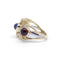 Ring 51 Yellow gold ring with sapphire, garnets and diamonds 58 Facettes 200015R