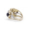 Ring 51 Yellow gold ring with sapphire, garnets and diamonds 58 Facettes 200015R