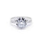 Bague 52 Solitaire - Bague en or blanc et diamants 58 Facettes 190345R