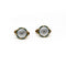 Boutons de col en or jaune, nacre et diamants 58 Facettes 140292R