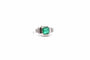 Bague 47 Bague vintage en or blanc 18k et platine, émeraude et diamants 58 Facettes 26359B-25909