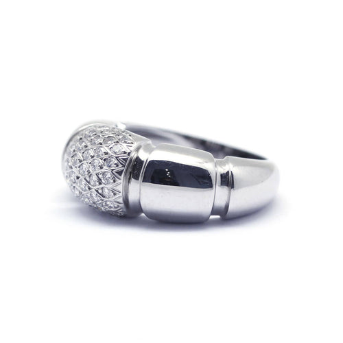 Bague 53 Bague jonc en or blanc et diamants 58 Facettes 220450R
