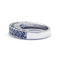 Bague 53 Bague en or blanc, diamants et saphirs 58 Facettes 220444R