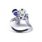 Bague 51 Bague cocktail en or blanc, saphirs et diamants 58 Facettes 220588R