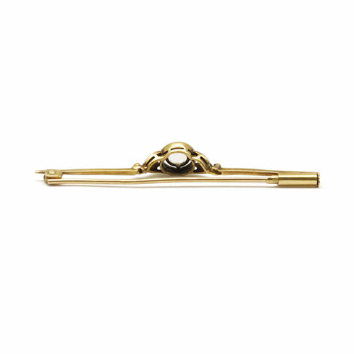 Broche Broche barrette XIXe en or jaune et diamants 58 Facettes 150387R