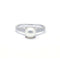 Ring 52 Ring Solitär aus Weißgold mit Perle und Diamanten 58 Facettes 130136R-160047R