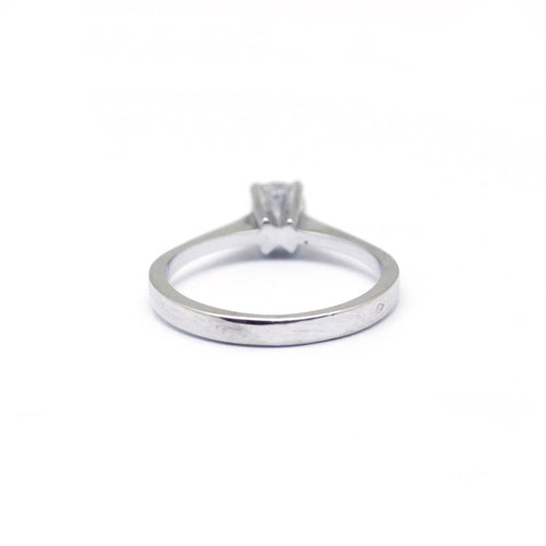 Bague 50 Solitaire - Bague en or blanc et diamant 0,30 ct 58 Facettes 150151R