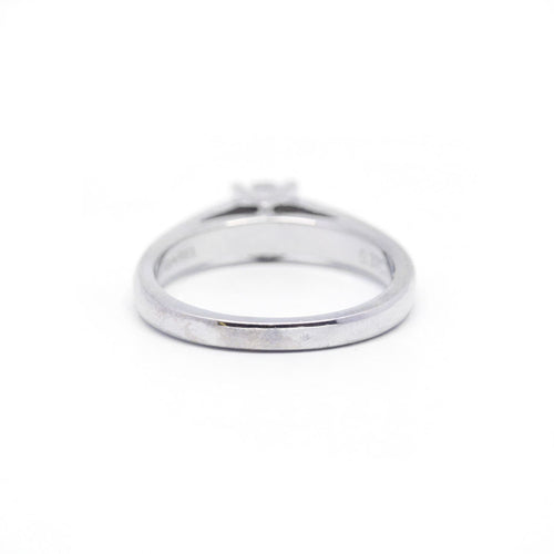 Bague 53 Solitaire - Bague en or blanc et diamant 58 Facettes 170112R