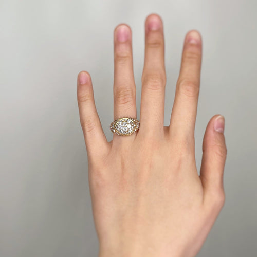 Bague 51 Bague en or jaune et diamants 58 Facettes 170179R