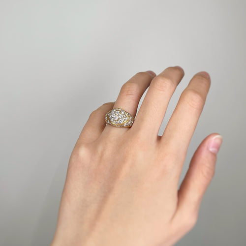 Bague 51 Bague en or jaune et diamants 58 Facettes 170179R