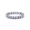 Anello 55 Fede nuziale americana in oro bianco e diamanti 58 Facettes 160142R