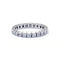Anello 55 Fede nuziale americana in oro bianco e diamanti 58 Facettes 160142R