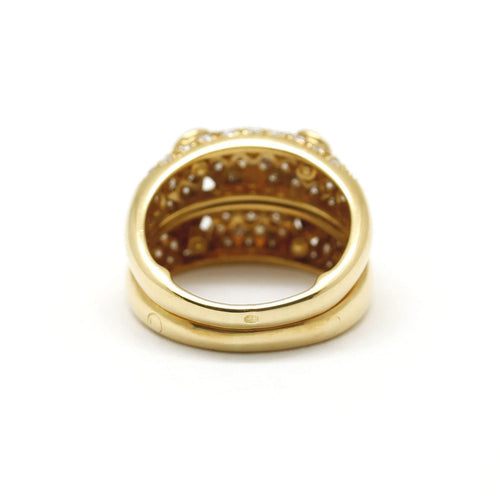 Bague 52 Bague en or jaune, rubis et diamants 58 Facettes 170128R