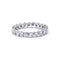 Amerikansk ring 52 Vielsesring i hvidguld og diamanter 58 Facettes 180198R