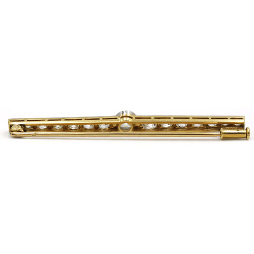 Broş Sarı altın broş, Platin ve pırlantalar 58 Facettes 220582R