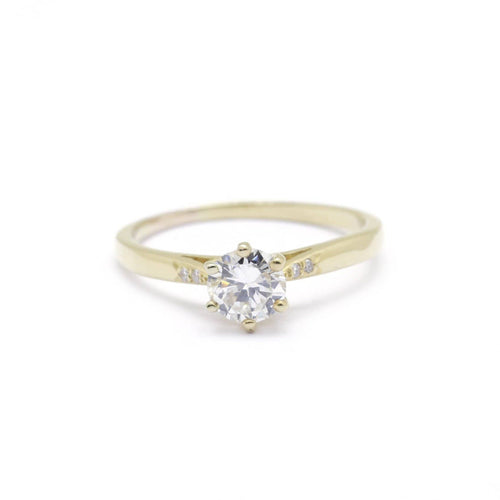 Bague 64.5 Solitaire - Bague en or jaune et diamant 1,00 ct 58 Facettes 220534R