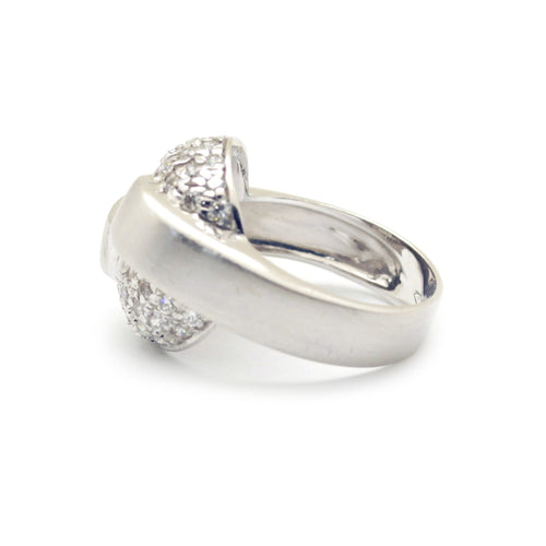 Bague 58 Bague en or blanc et diamants 58 Facettes 170127R