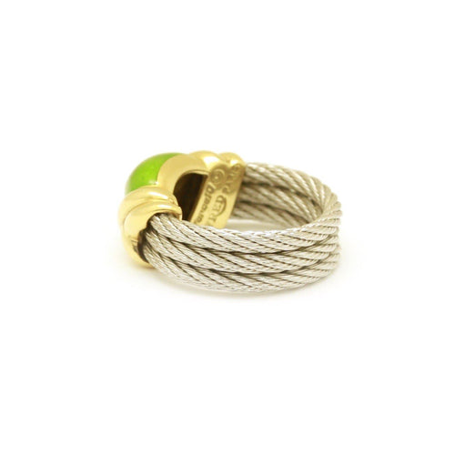 Bague 48 FRED Force 10 - Bague en or jaune, acier, émail et diamant 58 Facettes 220573R