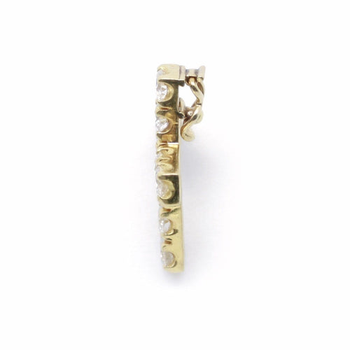 Pendentif Pendentif croix en or jaune et diamants 1,80 ct 58 Facettes 230005SP