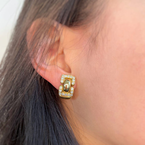 Boucles d'oreilles Boucles d'oreilles clips en or jaune et diamants 58 Facettes 220370R