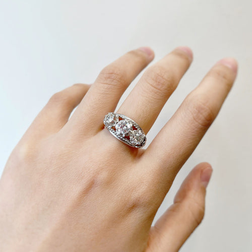 Ring 55 Ring i 750‰ hvidguld og diamanter 58 Facettes 230002SP