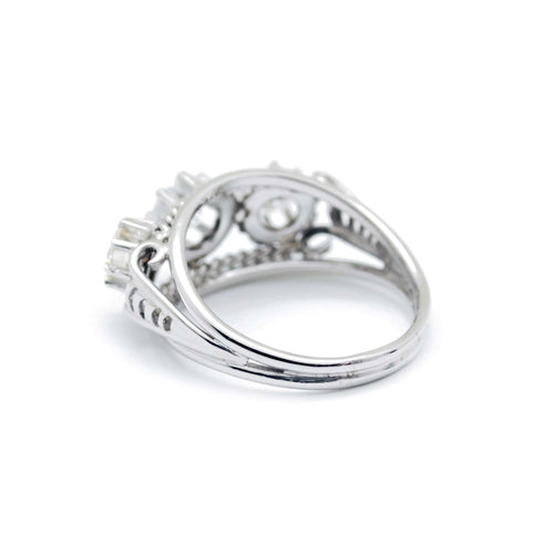 Ring 55 Ring i 750‰ hvidguld og diamanter 58 Facettes 230002SP