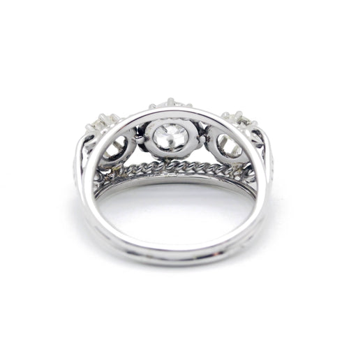 Ring 55 Ring i 750‰ hvidguld og diamanter 58 Facettes 230002SP