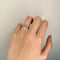 Size 50 ring Half-eternity ring in white gold and diamonds 58 Facettes 220503R
