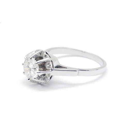 Bague 51 Bague solitaire en platine avec diamant 0,94 ct 58 Facettes 150134R