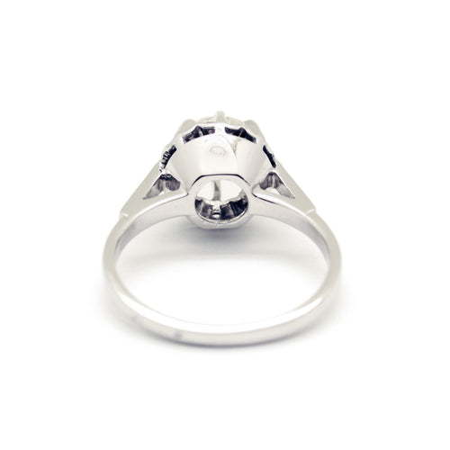 Bague 51 Bague solitaire en platine avec diamant 0,94 ct 58 Facettes 150134R