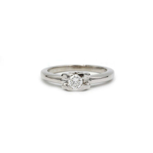 Bague 51 Solitaire - Bague en or blanc et diamant 58 Facettes 220500R