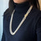 Necklace Double-strand necklace in yellow gold, cultured pearls and diamonds 58 Facettes 150004SP