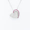 Collier Collier cœur en or blanc, diamants et rubis 58 Facettes 220549R