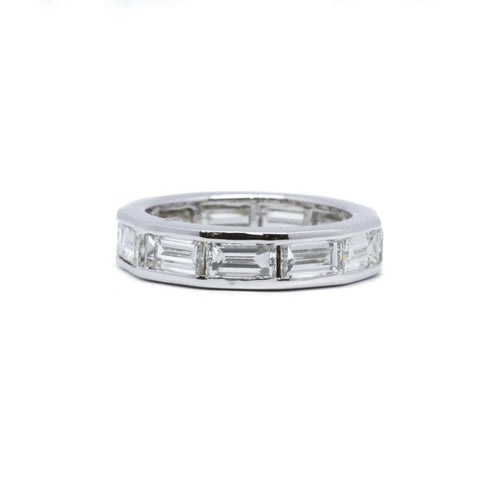 Bague 46 Alliance en or blanc et diamants 3,00 ct 58 Facettes 220419R