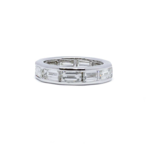Bague 46 Alliance en or blanc et diamants 3,00 ct 58 Facettes 220419R