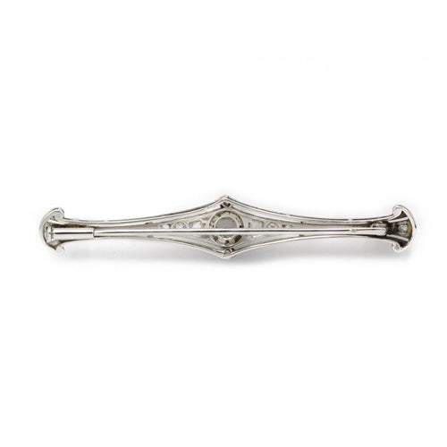 Broche Broche en or blanc avec diamants et perles 58 Facettes 150086R