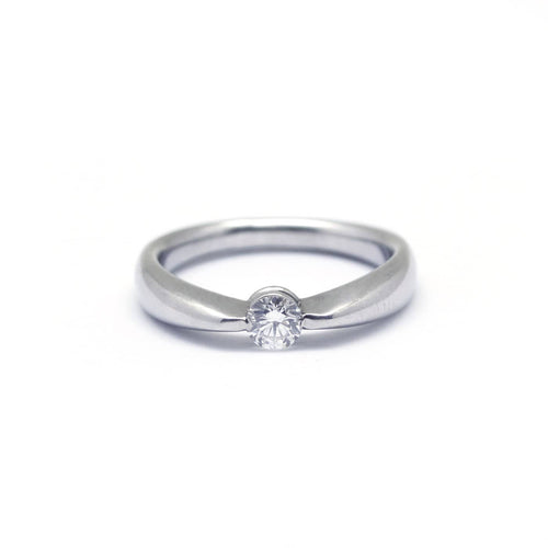 Anillo 51 diamante solitario - Anillo de platino y diamante 0,25 ct 58 Facettes 140490R