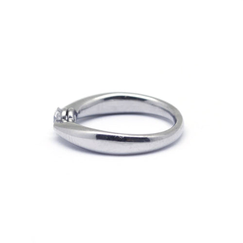Anillo 51 diamante solitario - Anillo de platino y diamante 0,25 ct 58 Facettes 140490R