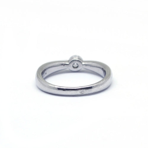 Anillo 51 diamante solitario - Anillo de platino y diamante 0,25 ct 58 Facettes 140490R