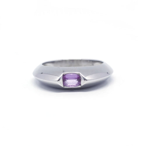 Bague 56 Piaget - Bague en or blanc et saphir rose 58 Facettes 130168R