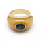 Anello 52 Anello anello in oro giallo, smeraldo e ambra 58 Facettes 120172R