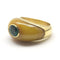 Anello 52 Anello anello in oro giallo, smeraldo e ambra 58 Facettes 120172R